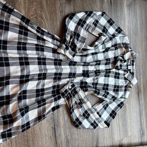 Black and White Plaid Tunic